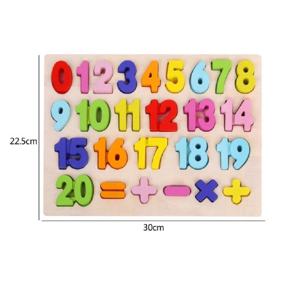 Bảng gỗ nổi - Bảng chữ 20 số