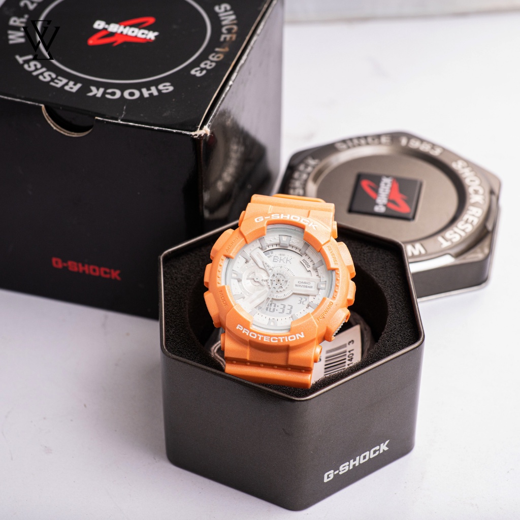 Đồng Hồ Điện Tử Nam Casio G-Shock WATCHSTORE GA-110SG-4ADR Thiết Kế Mặt Kính Khoáng Tròn 51mm, Vỏ Và Dây Nhựa Bền Bỉ