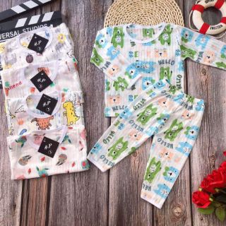 Combo 5bộ cotton giấy dài tay cho bé.