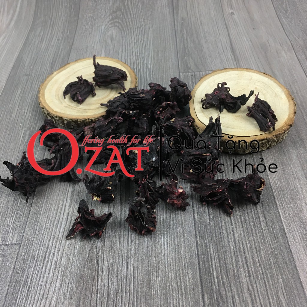 Hoa atiso đỏ (bụp giấm/hibiscus) sấy khô O.ZAT 100g -  mát gan giải nhiệt dưỡng tâm an thần