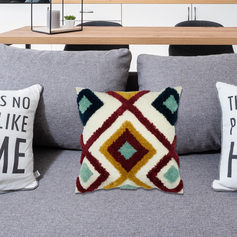 Vỏ Gối Vải Nỉ Họa Tiết Hình Học Phong Cách Bắc Âu