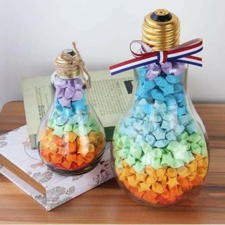 Lọ thuỷ tinh kèm sao xếp sẵn đã trang trí