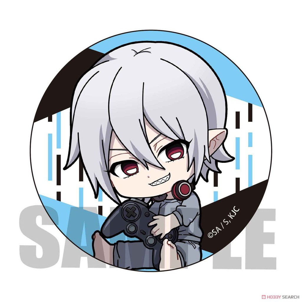 Huy hiệu cài áo IN HÌNH Kemono Jihen Văn phòng thám tử quái vật ver ngồi anime chibi dễ thương tiện lợi