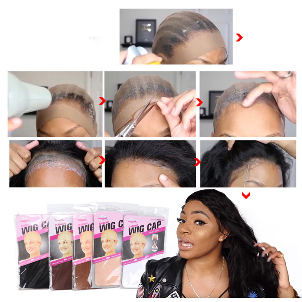 2 Lưới Trùm Tóc Giả Màu Nâu / Đen Cao Cấp