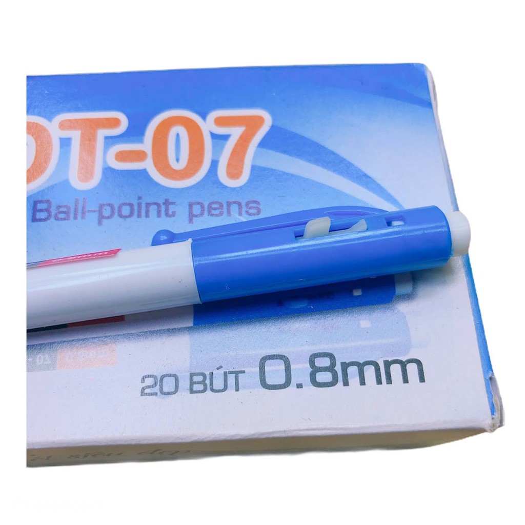 [Mã LIFEXANH03 giảm 10% đơn 500K] 1 hộp 20 cây bút bi mực xanh ĐT-07 đầu viết 0.8mm