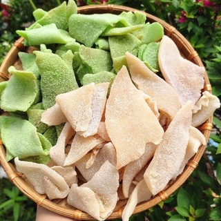 Mứt dừa non miếng mix 2 vị 1kg ( Mứt dừa non lá dứa,  mứt dừa non sữa)