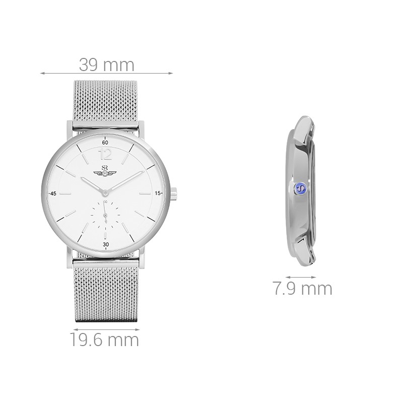 Đồng hồ nam SRWATCH SG2087.1102 mặt kính trắng Sapphire Chống trầy chôngs nước kiểu