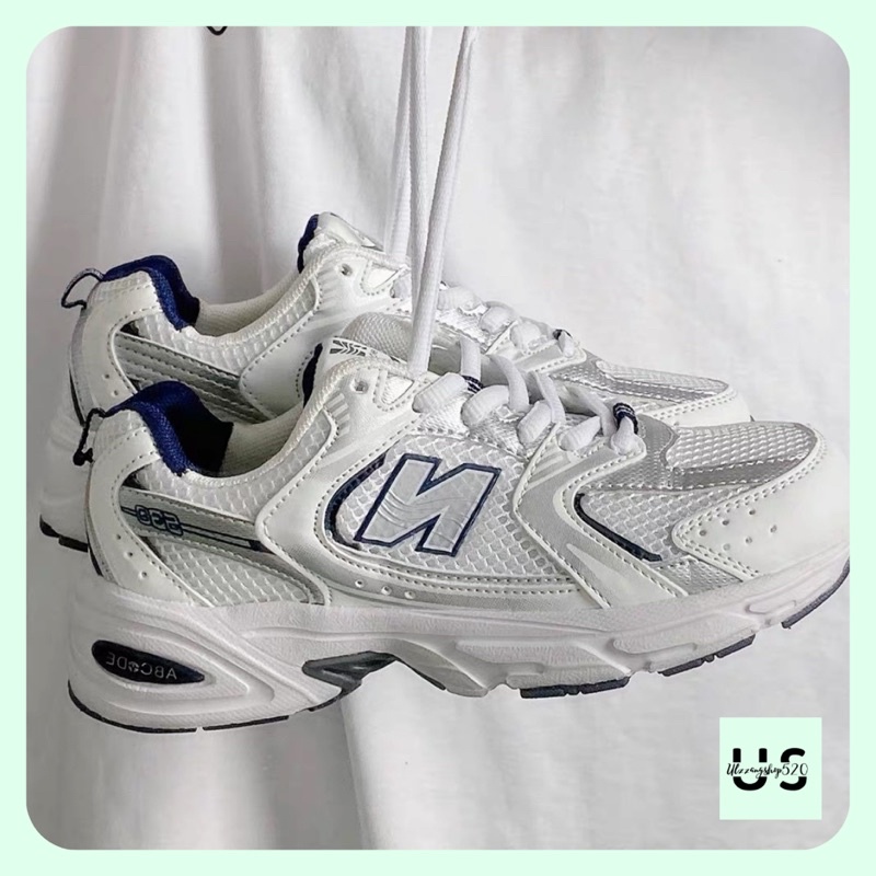 ( Có sẵn ) Giầy thể thao 530 chữ N nam nữ màu xanh và trắng vải lưới thoáng mát đế độn kiểu Hàn Quốc Ulzzangshop520 | BigBuy360 - bigbuy360.vn