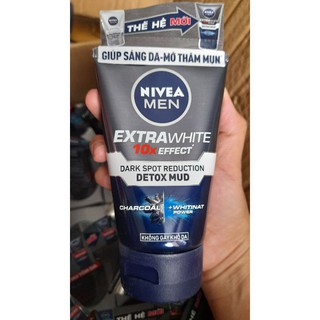Sữa rửa mặt nivea men extra white giúp sáng da, mờ thâm mụn 100g