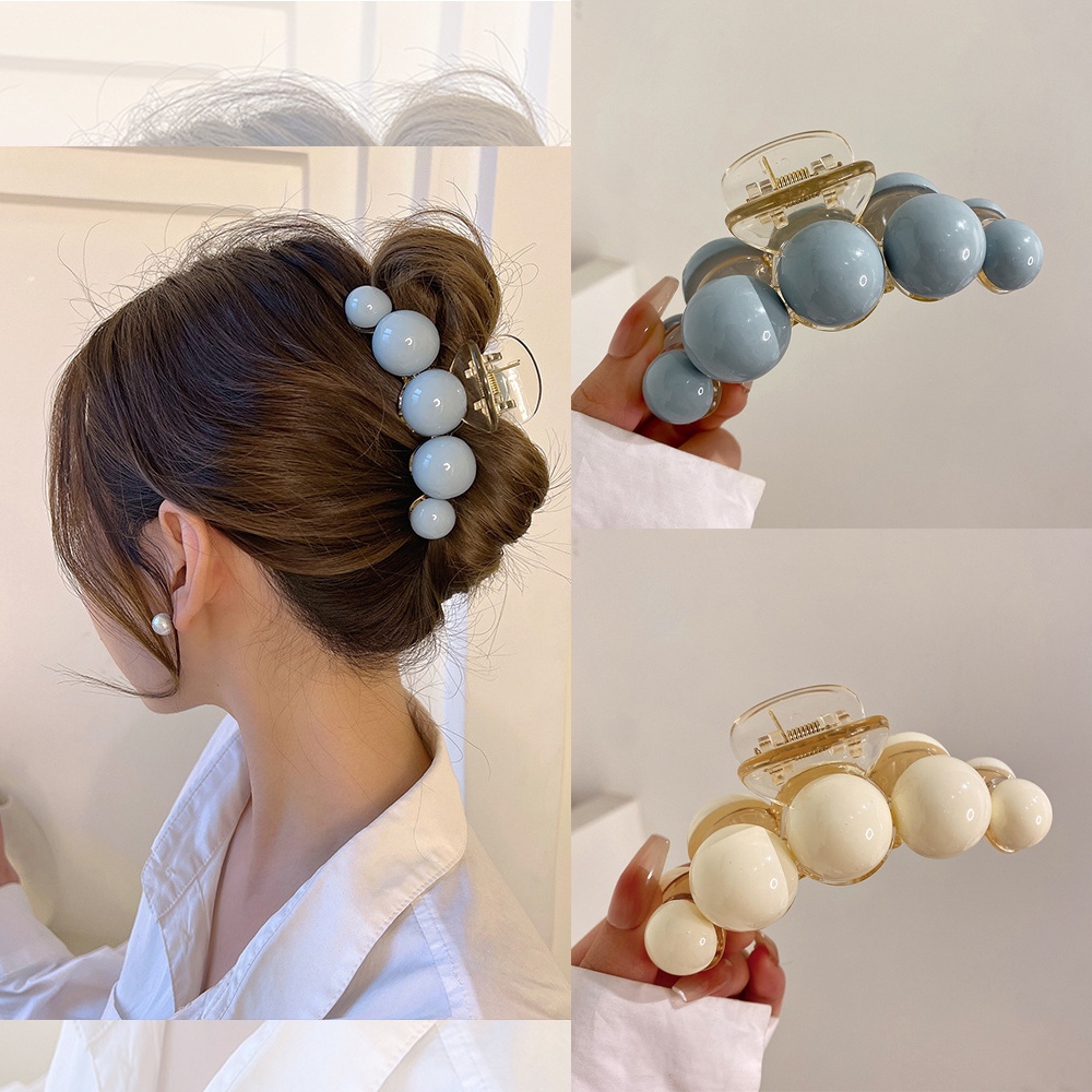 Kẹp tóc HAIMEIKANG bằng nhựa cỡ lớn màu sắc đơn giản đẹp mắt cho nữ