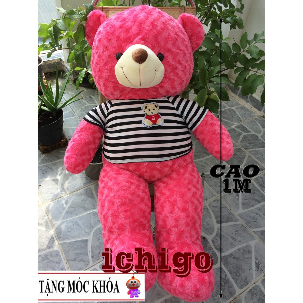 GẤU BÔNG TEDDY Cao Cấp khổ vải 1m2 MÀU ĐỎ ĐẢM BẢO 100% GÒN