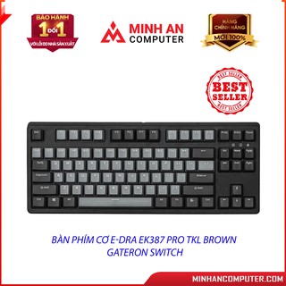 Bàn phím cơ e-dra ek387 pro tkl brown gateron switch