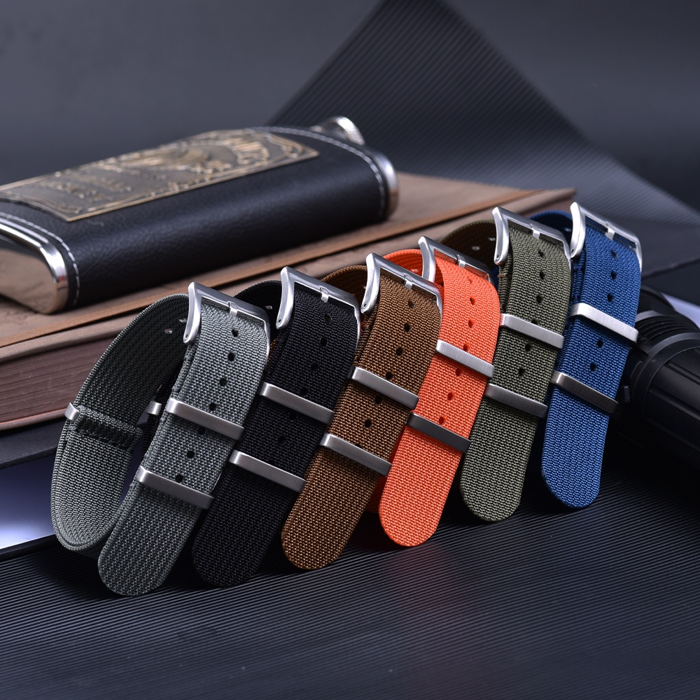 Dây Đeo Đồng Hồ Bằng Nylon Bện 20mm 22mm Có Thể Tháo Rời Thời Trang Unisex