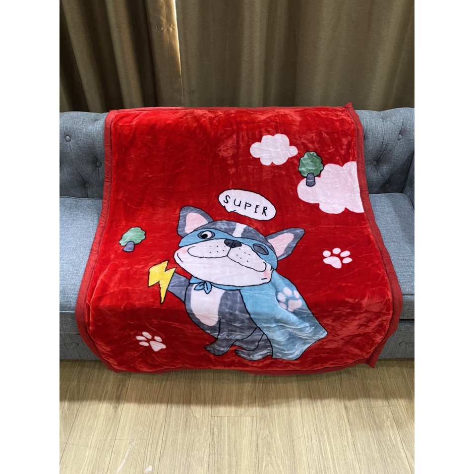 Chăn tuyết nỉ nhung cho bé mềm mịn đi học đáng yêu loại 1.2kg