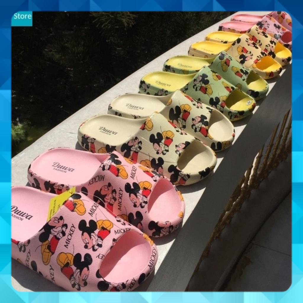 Dép bánh mì nữ in hình Mickey 🔥 FREESHIP🔥 Dép nữ hot hit nhất năm nay, siêu êm siêu bền, hàng chuẩn có cả size trẻ con