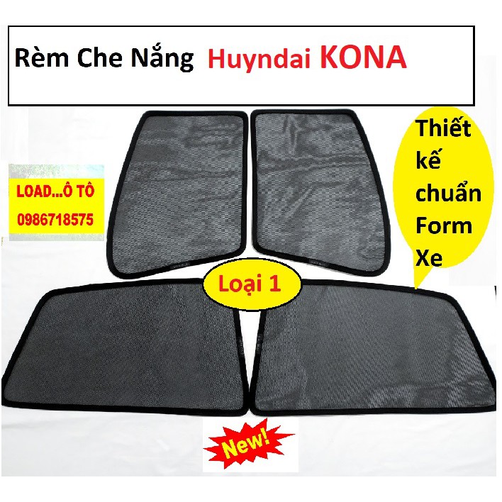 Rèm Che Nắng Huyndai Kona 2018-2021 Load Ô Tô Nam Châm Hít