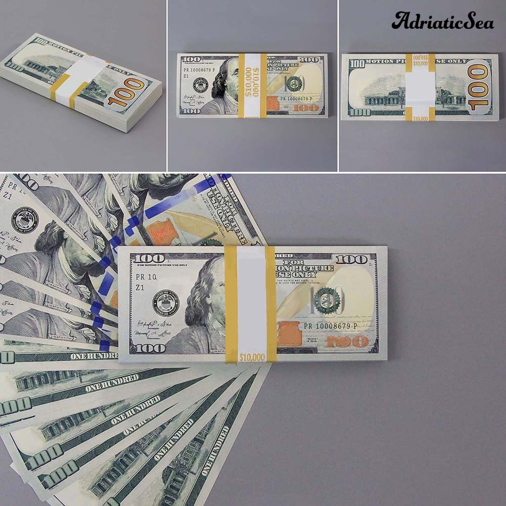 Set 100 tờ giấy tập đếm tiền