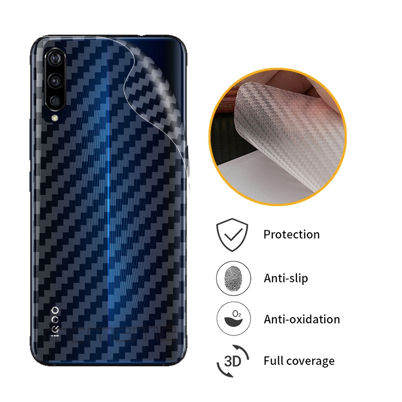 Miếng dán mặt lưng CARBON cho điện thoại VIVO Y02s Y22s Y16 Y21 Y33s Y21s Y01 Y55 Y15s Y15a Y76