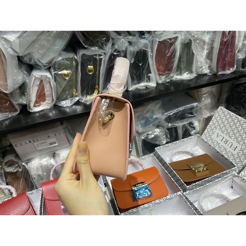 𝐓𝐮́𝐢 𝐅𝐮𝐫𝐥𝐚 𝐦𝐞𝐭𝐫𝐨𝐩𝐨𝐥𝐢𝐬 𝐭𝐚𝐲 𝐜𝐚̂̀𝐦 màu hồng - DA THẬT
