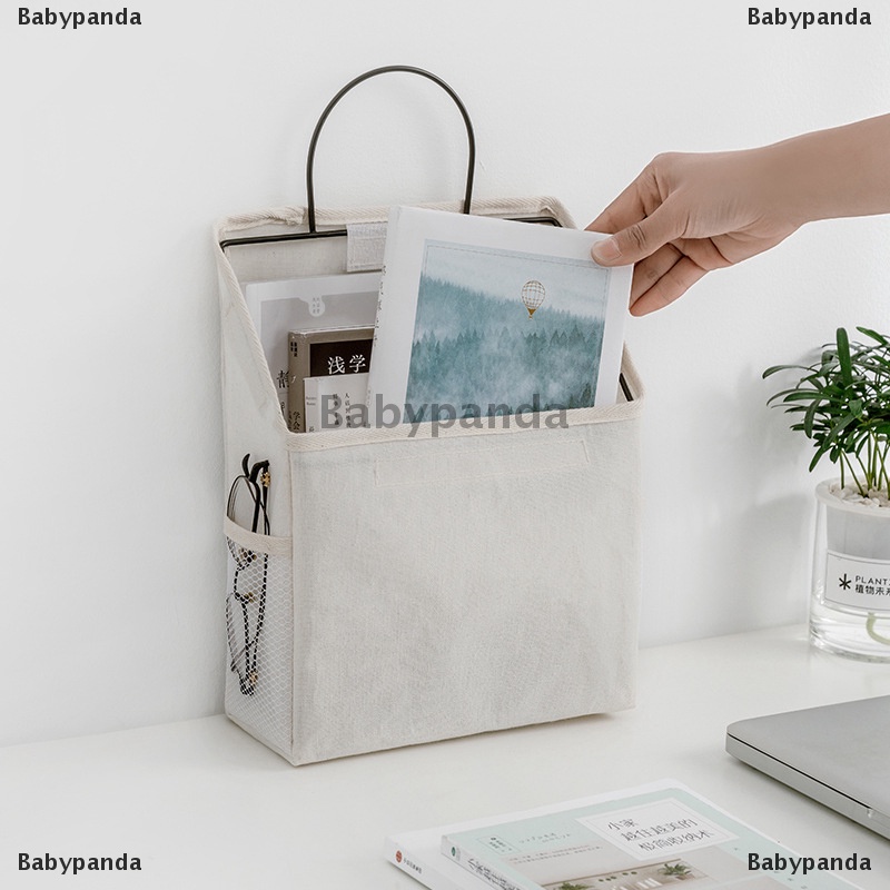 Túi Đựng Sách / Tạp Chí Vải Cotton Treo Tường Tiện Lợi