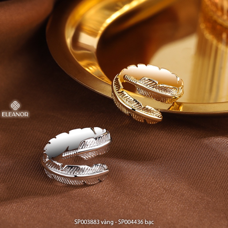Nhẫn nữ titan Eleanor Accessories hình lá phụ kiện trang sức 3883