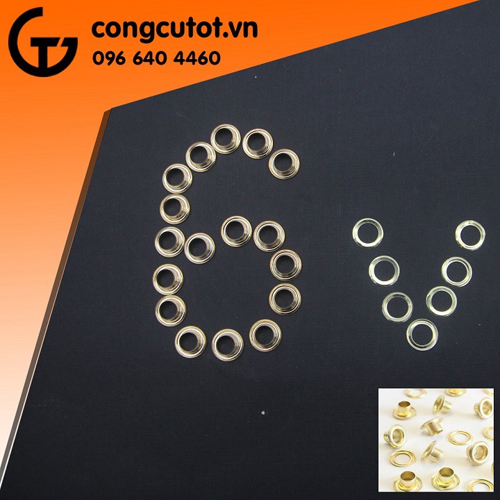 Khoen ore vàng 6mm túi 100 cặp