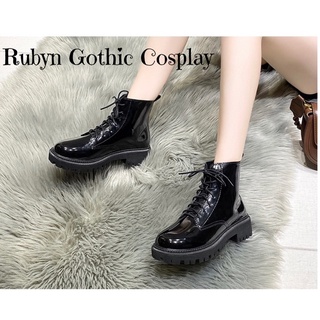 [Sẵn]🔥Giày Boots Cổ Lửng Basic ( Đen Bóng, Đen Nhám ) Size 35 - 40 C1