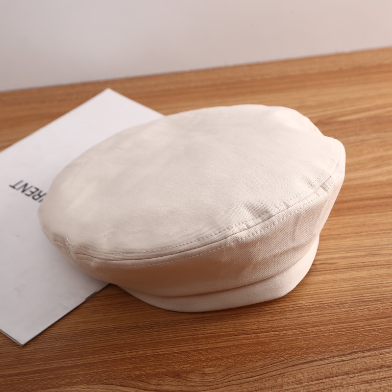 Mũ nồi vải cotton màu trơn phong cách cổ điển thời trang cho nữ