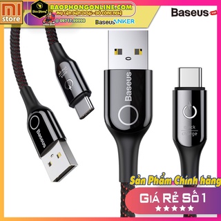 Cáp tự ngắt type-c # baseus c-shaped light intelligent power-off 3a 1m - blackcatcd-01