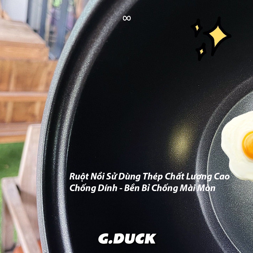 [Hàng Chính Hãng] Nồi Lẩu Điện Đa Năng GDUCK Công Suất Mạnh 1300W - Kèm Khay Hấp - Dung Tích Lớn Đủ Cho 2-3 Người Ăn