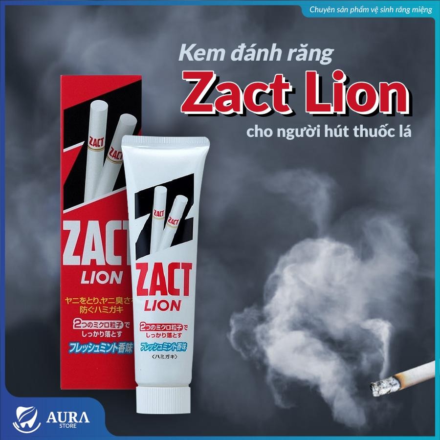 KEM ĐÁNH RĂNG ZACT LION CHO NGƯỜI HÚT THUỐC LÁ