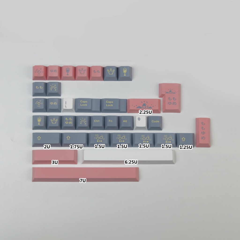 Bàn Phím Cơ Humha Momo Yume R1 140 Phím Chất Liệu PBT Nhuộm Màu Xinh Xắn