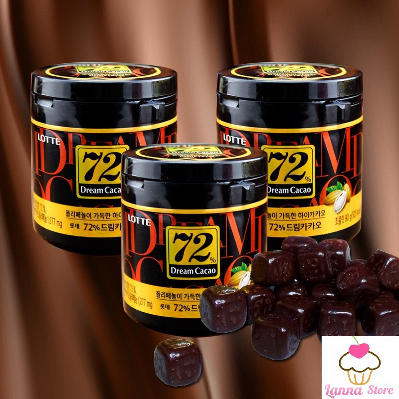 [Mã GROSALEHOT giảm 8% đơn 250K] Chocolate đắng Lotte Dream Cacao 56% - 72% hủ 86gr - Hàn Quốc | BigBuy360 - bigbuy360.vn