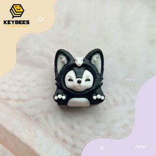 Artisan Keycap - Nút bàn phím cơ resin handmade Fenny Đen Trắng