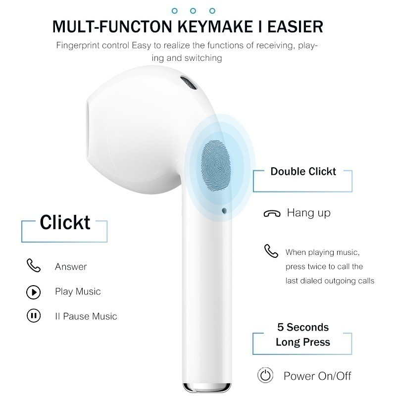 Vỏ bảo vệ hộp sạc tai nghe Bluetooth I12 Tws Iphone 8 X Xr Xs 11 Por Max Xiaomi Sony Samsung Huawei Pk I12 I14 I10 Airpods 2 Pro 3 Rebish