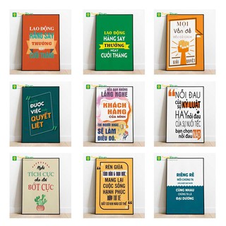 Tranh Laminate Bóng Gương - Tranh Treo Tường Trang Trí Văn Phòng Slogan Tạo Động Lực 6 - Tặng Kèm Đinh Đa Năng