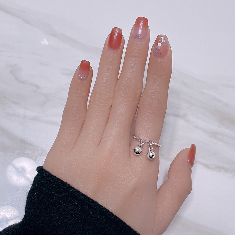 Nhẫn Bạc Hình Chuông Có Thể Điều Chỉnh Kích Thước Thời Trang Cho Nữ