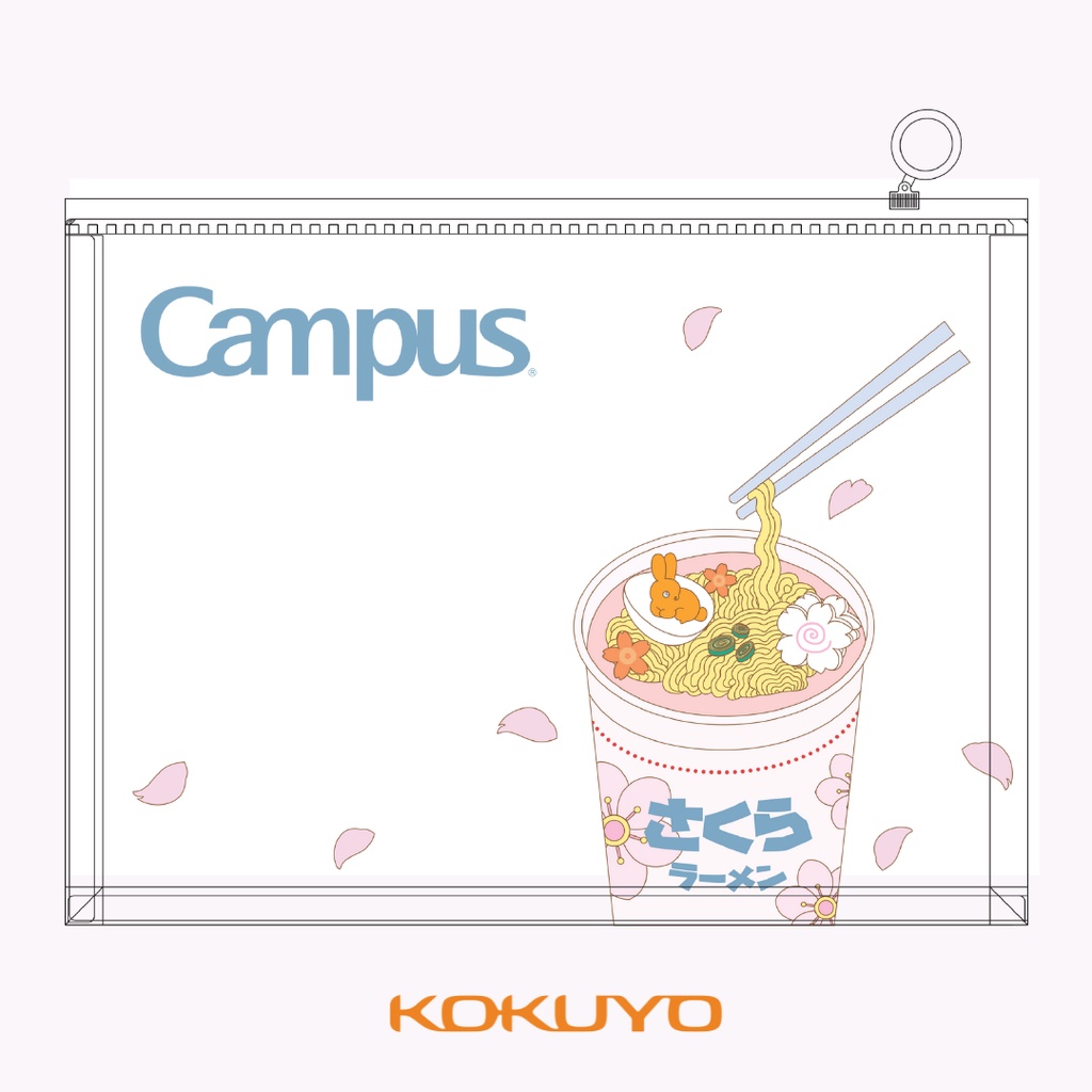 Túi Đựng Tài Liệu Có Khóa Zip Campus Kawaii A4