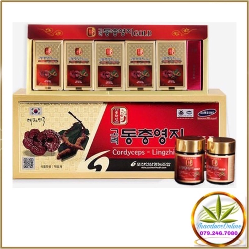 Cao Linh Chi Đông Trùng Hạ Thảo Pocheon Hàn Quốc (50g x 5lọ/hộp)