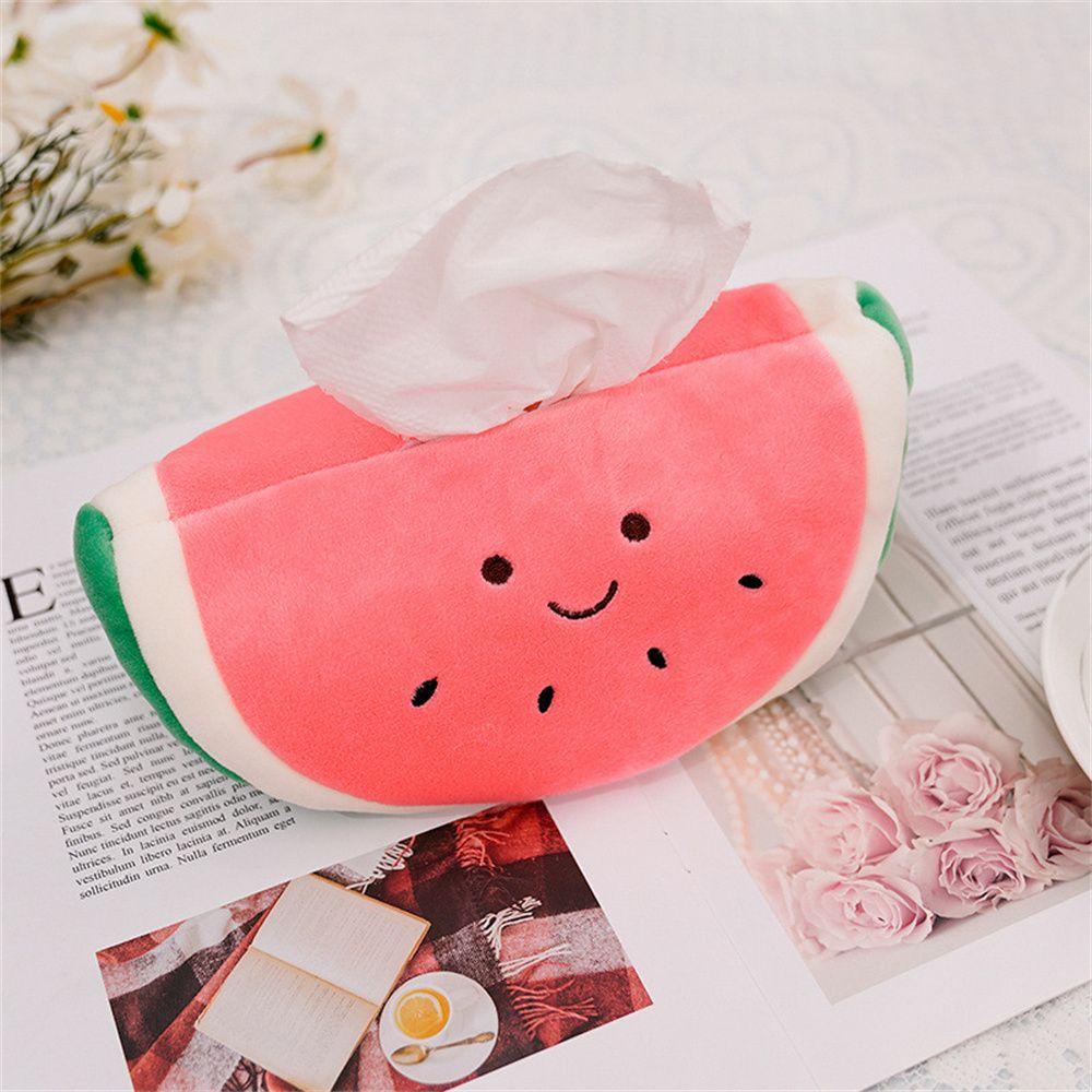 Hộp Đựng Khăn Giấy Hình Trái Cây Bằng Lông Nhung Gắn Ghế Ngồi Xe Hơi