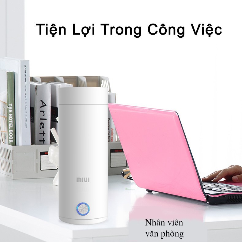 Bình đun nước mini siêu tốc MIUI sôi trong vòng 5 phút pha sữa, trà, cafe,đi du lịch tự động ngắt khi sôi BDN01