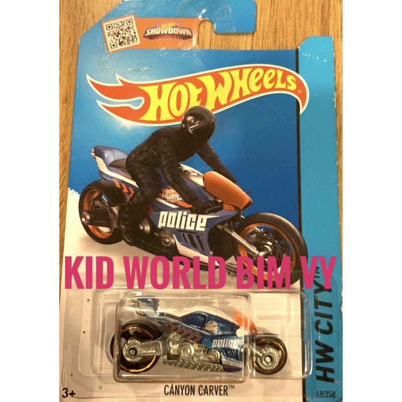 Xe mô hình Hot Wheels basic Moto Canyon Carver CFJ29, 40K.