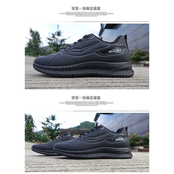 Giày thể thao nam bằng da chống nước thời trang xuân thu 2021