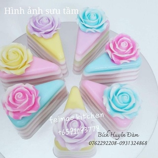 Khuôn hoa hồng cánh mỏng làm rau câu, socola, nến, xà phòng