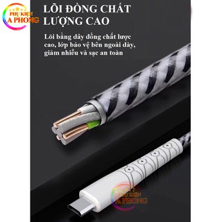Cáp sạc[DÂY DÙ CHỐNG ĐỨT]SD Design M25,Dây sạc siêu bền dành cho ip,Micro,Type-C,BH 12 tháng.