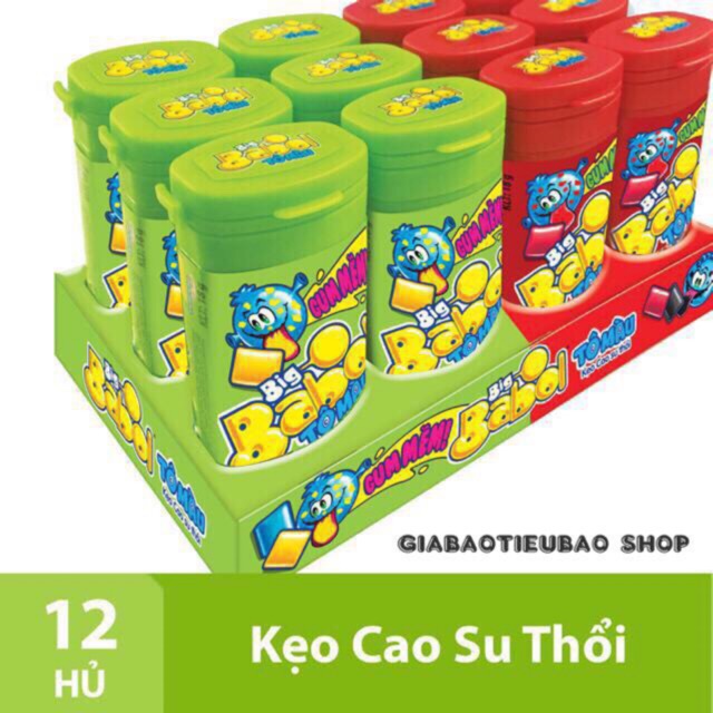 Khay 12 Hộp Gum Thổi Hương Trái Cây Big Babol Tô Mầu