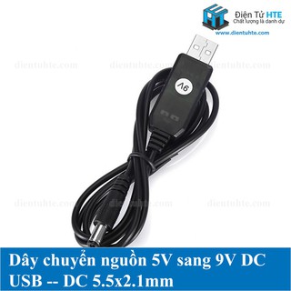 Cáp chuyển đổi nguồn USB 5V sang 9V/12V