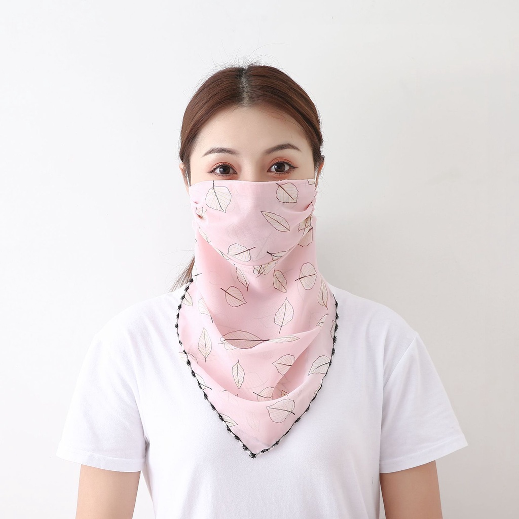 Khăn Choàng Cổ Chiffon 2022 Thoáng Khí Chống Bụi Cho Nữ