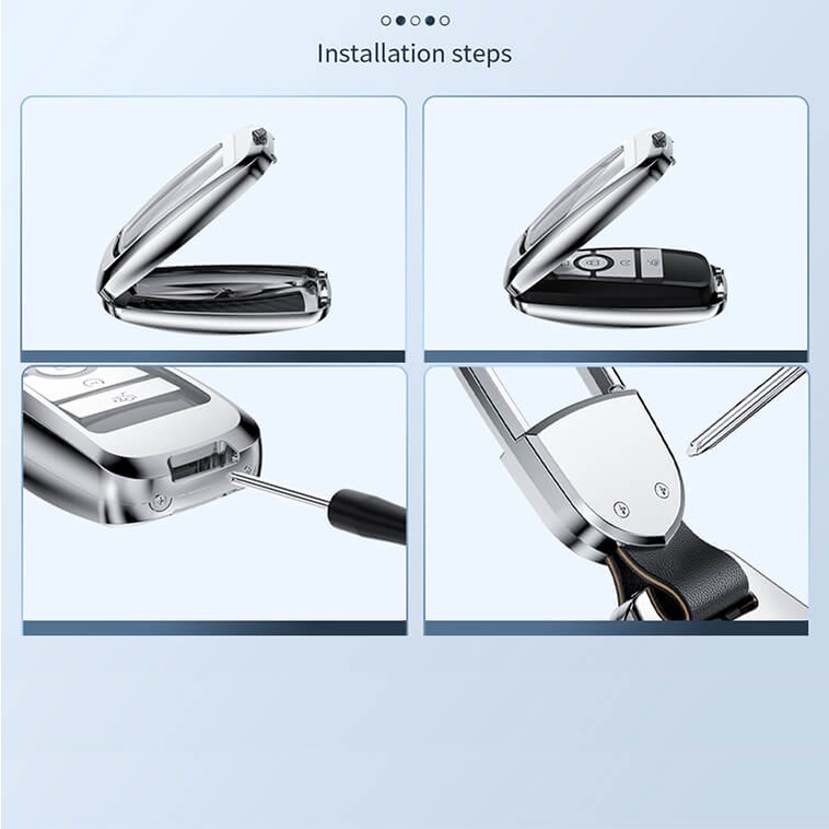 Lật Vỏ Chìa Khóa Bằng Kim Loại Cho Xe Hơi Ford Ranger Ecpsport Fiesta Focus Everest