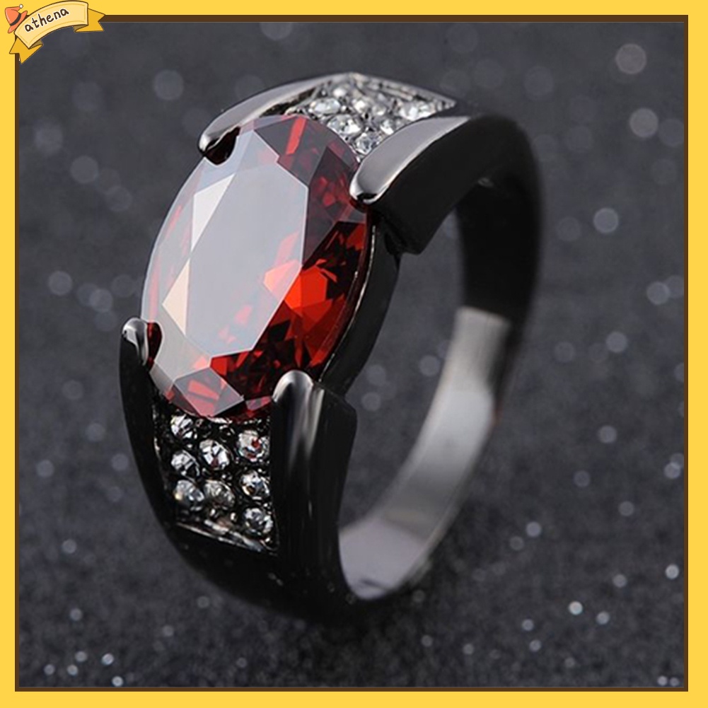 Nhẫn Đính Đá Phong Cách Sang Trọng Thanh Lịch Dành Cho Nam Size 8-12